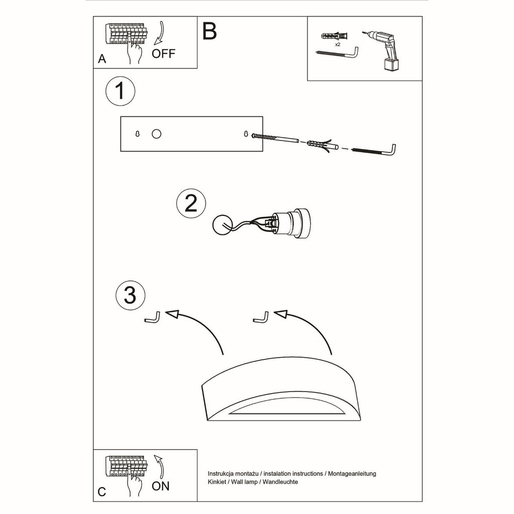 Wandleuchte Keramik ATENA Sollux Lighting