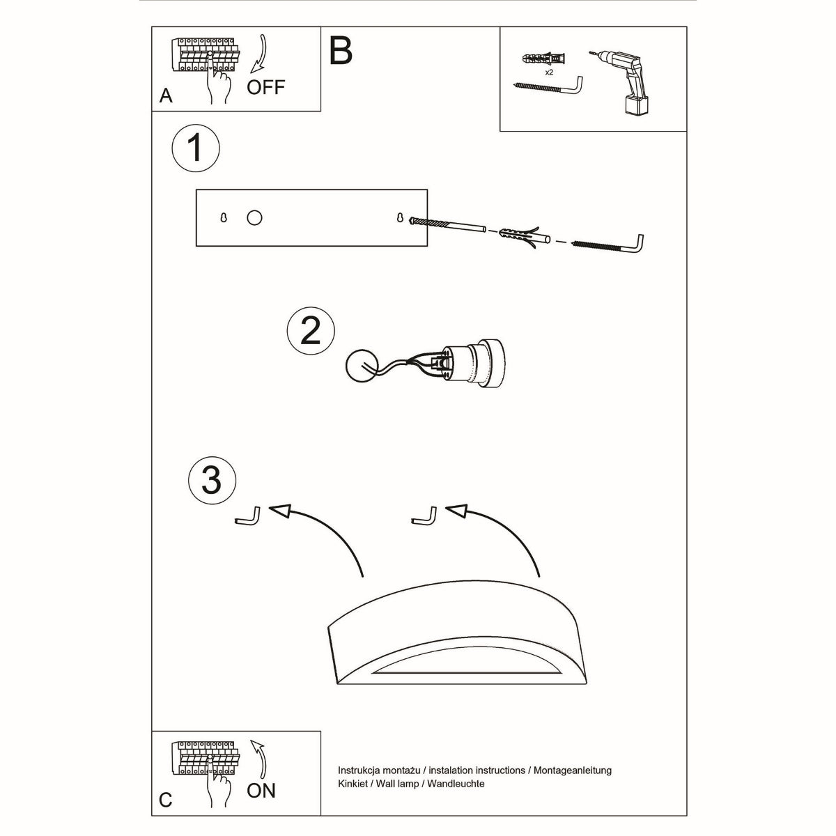 Wandleuchte Keramik ATENA Sollux Lighting