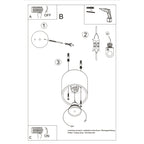 Deckenleuchte - Spot - Strahler ORBIS 1 schwarz Sollux Lighting