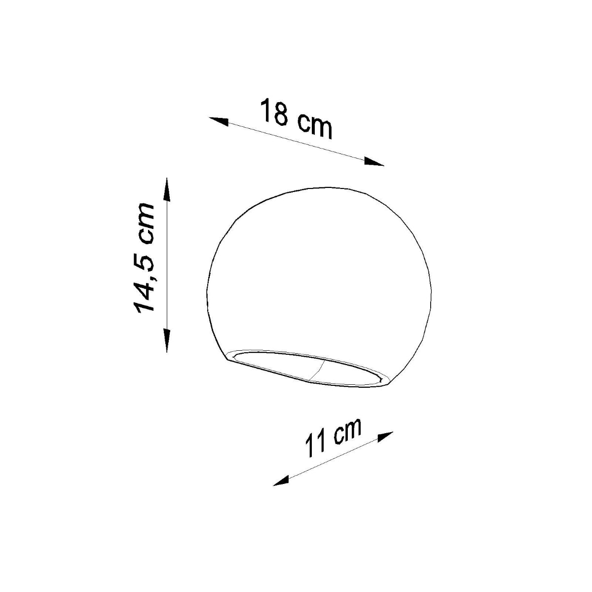 Wandleuchte Keramik GLOBE Sollux Lighting