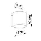 Wandleuchte ORBIS 1 schwarz Sollux Lighting