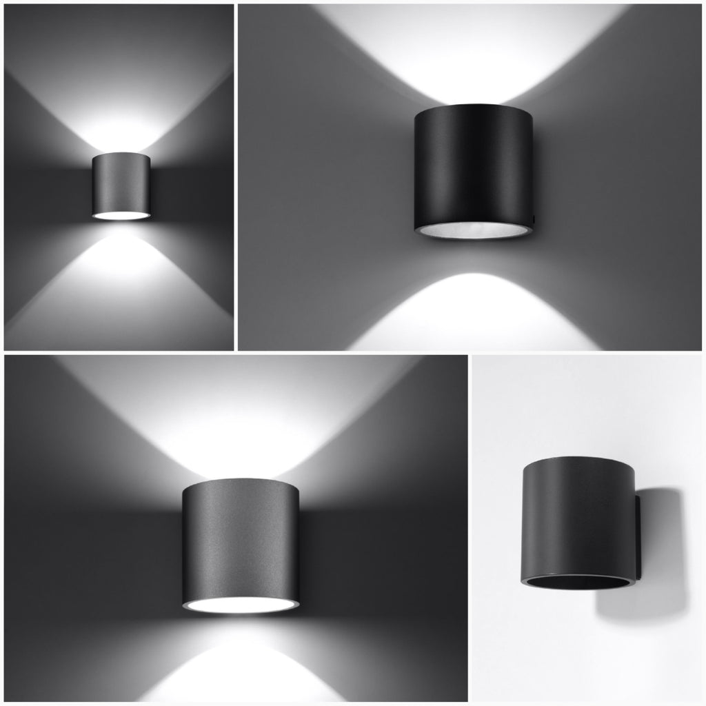 Wandleuchte ORBIS 1 schwarz Sollux Lighting
