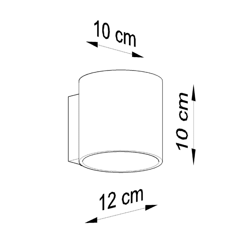 Wandleuchte ORBIS 1 grau Sollux Lighting