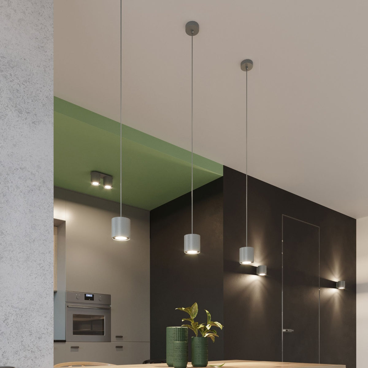 Wandleuchte ORBIS 1 grau Sollux Lighting