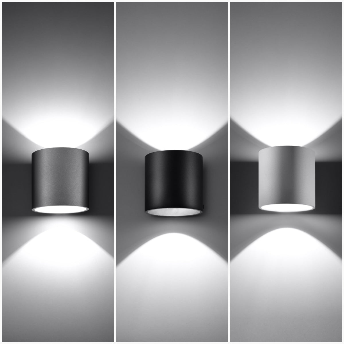 Wandleuchte ORBIS 1 grau Sollux Lighting