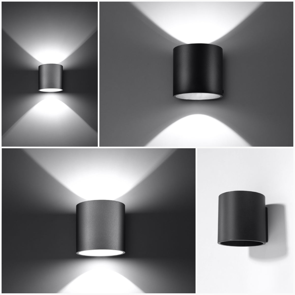 Wandleuchte ORBIS 1 grau Sollux Lighting