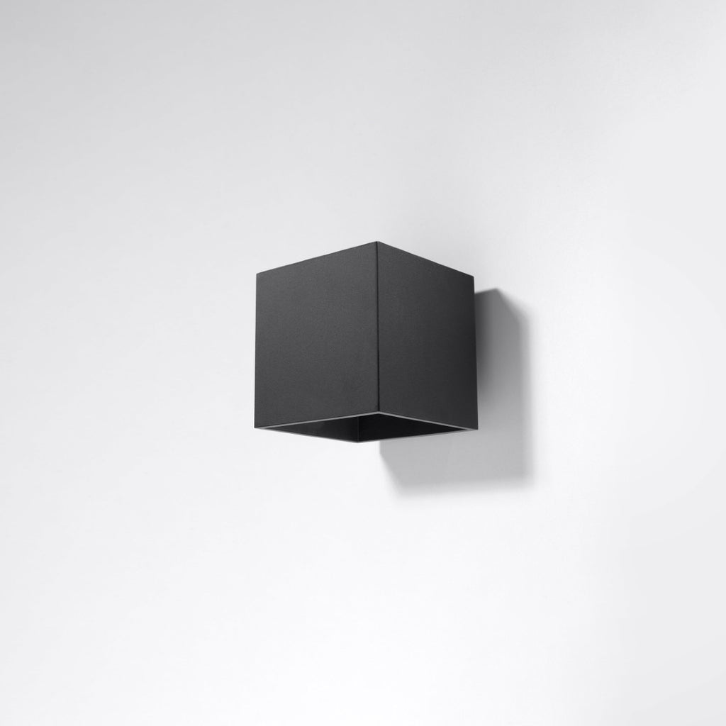 Wandleuchte QUAD 1 schwarz Sollux Lighting