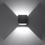 Wandleuchte QUAD 1 schwarz Sollux Lighting