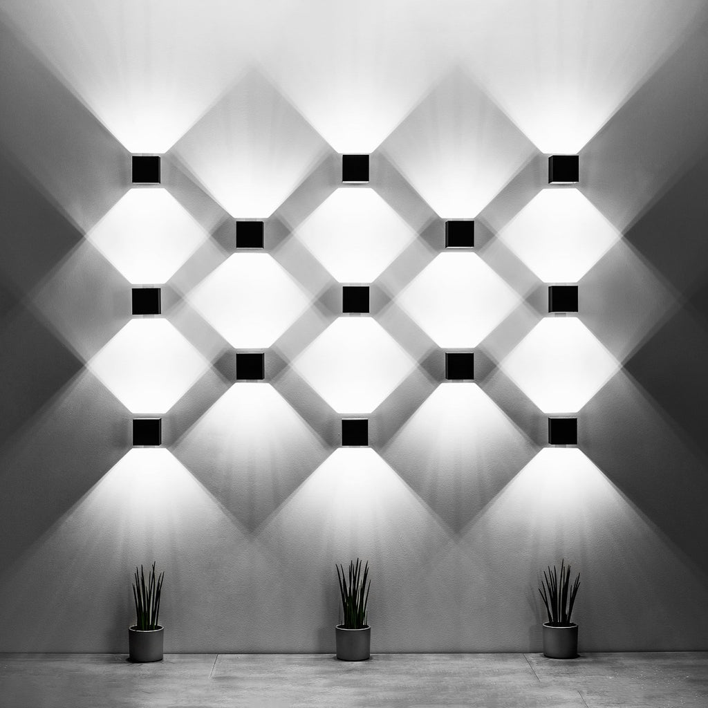Wandleuchte QUAD 1 schwarz Sollux Lighting