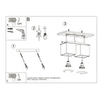 Deckenleuchte - Spot - Strahler QUAD 2 schwarz Sollux Lighting
