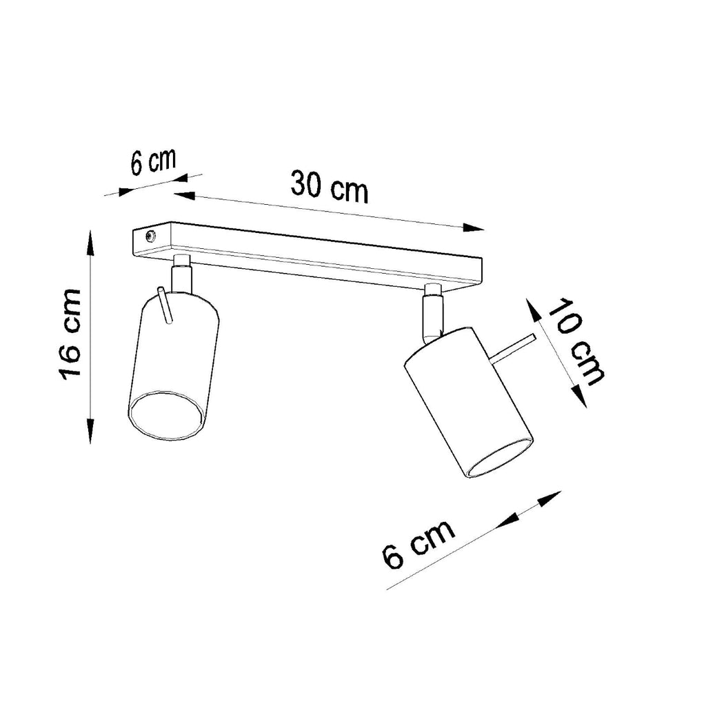 Deckenleuchte - Spot - Strahler RING 2 schwarz Sollux Lighting