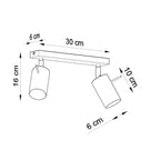 Deckenleuchte - Spot - Strahler RING 2 schwarz Sollux Lighting
