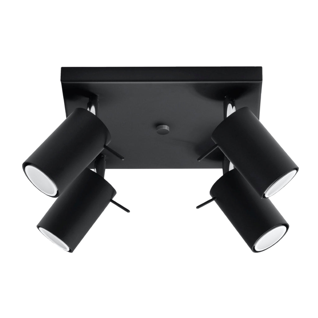 Deckenleuchte - Spot - Strahler RING 4 schwarz Sollux Lighting