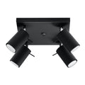 Deckenleuchte - Spot - Strahler RING 4 schwarz Sollux Lighting