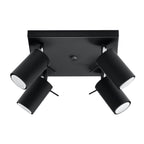 Deckenleuchte - Spot - Strahler RING 4 schwarz Sollux Lighting