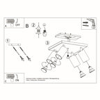 Deckenleuchte - Spot - Strahler RING 4 schwarz Sollux Lighting