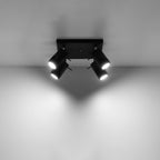 Deckenleuchte - Spot - Strahler RING 4 schwarz Sollux Lighting