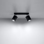 Deckenleuchte - Spot - Strahler MERIDA 2 schwarz Sollux Lighting