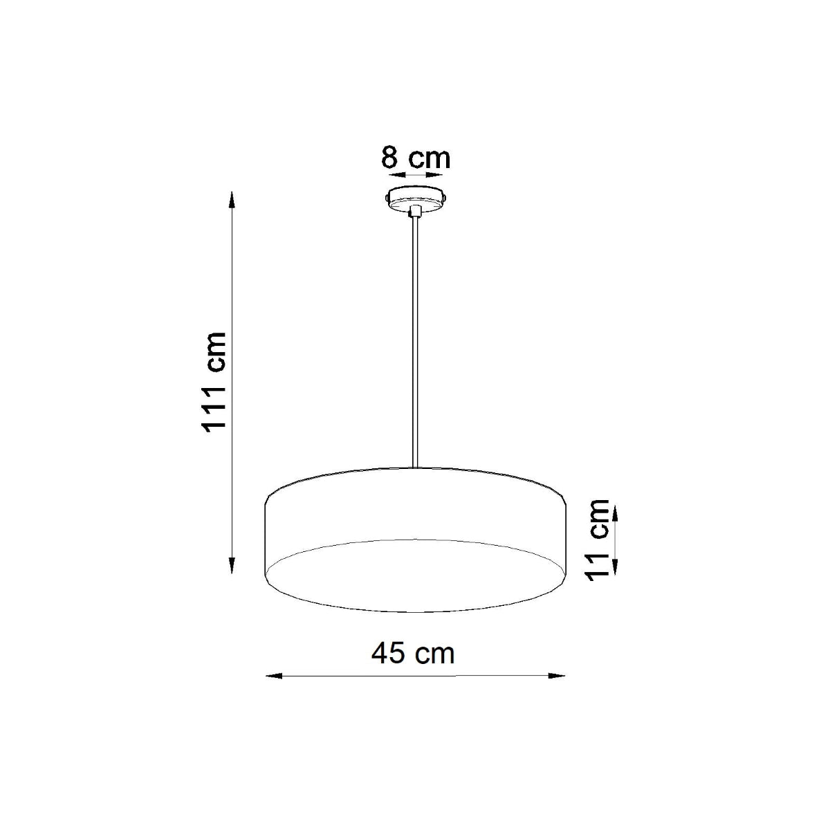 Pendelleuchte ARENA 45 weiß Sollux Lighting