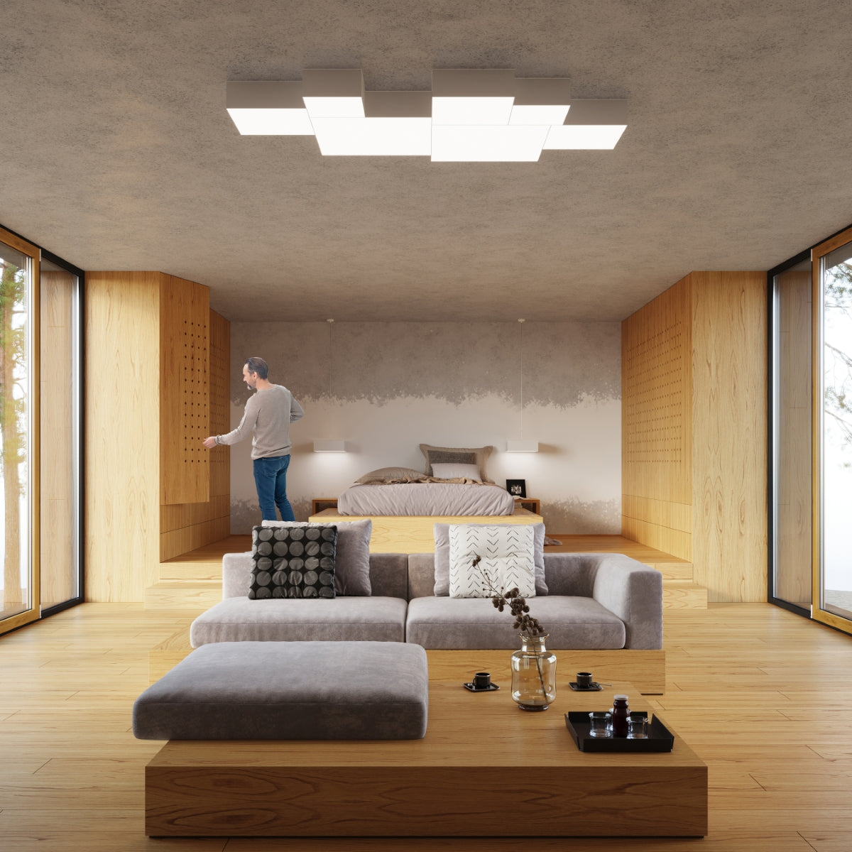 Deckenleuchte HORUS 35 weiß Sollux Lighting