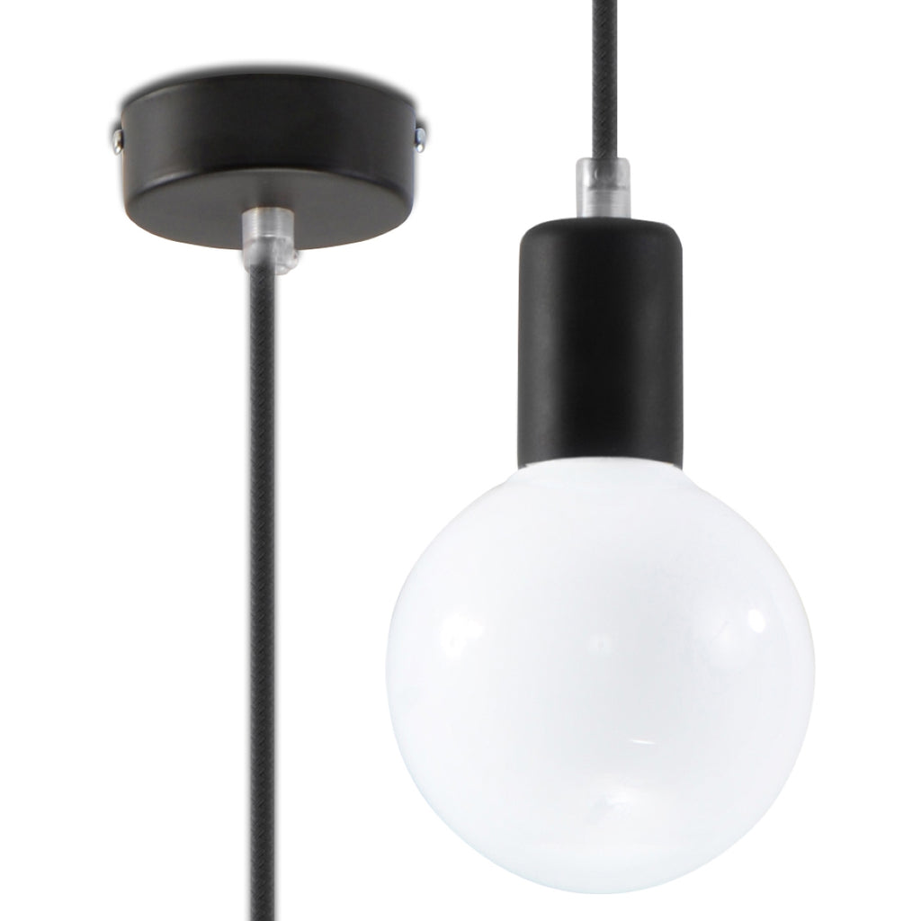 Pendelleuchte EDISON schwarz Sollux Lighting