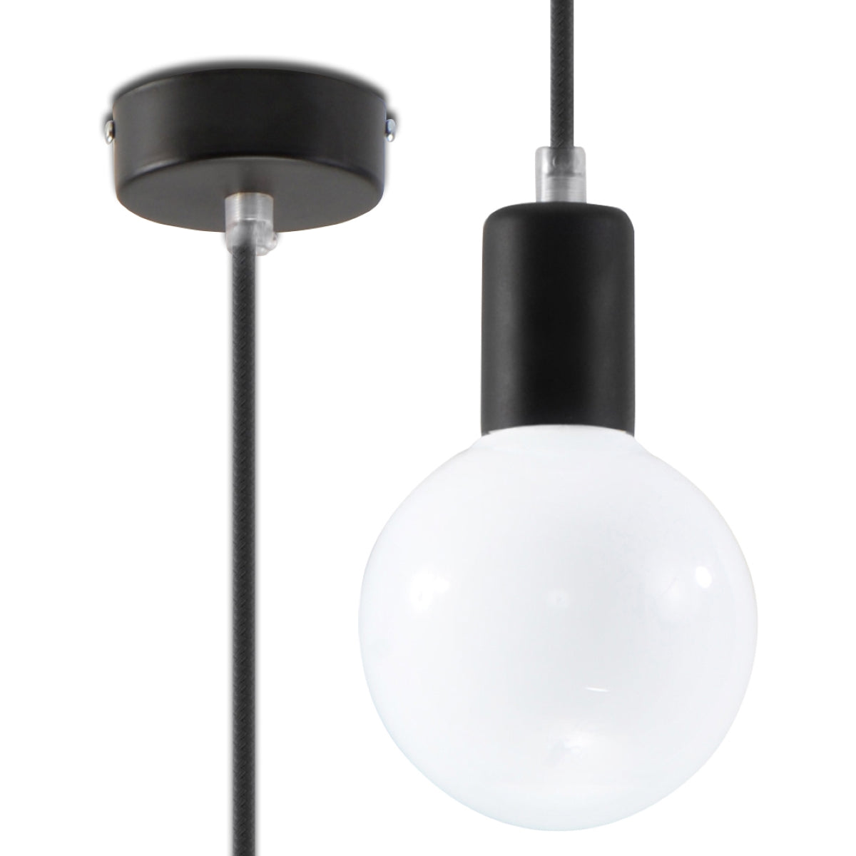 Pendelleuchte EDISON schwarz Sollux Lighting