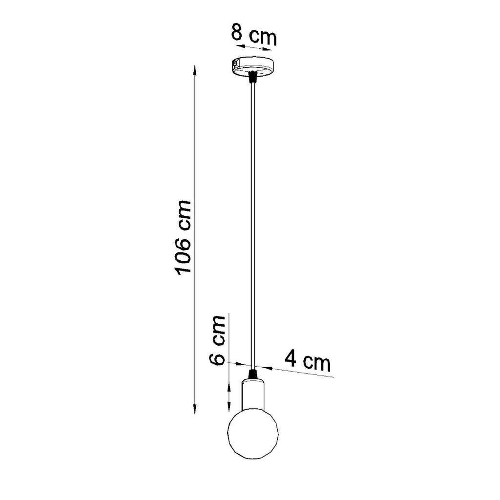 Pendelleuchte EDISON schwarz Sollux Lighting