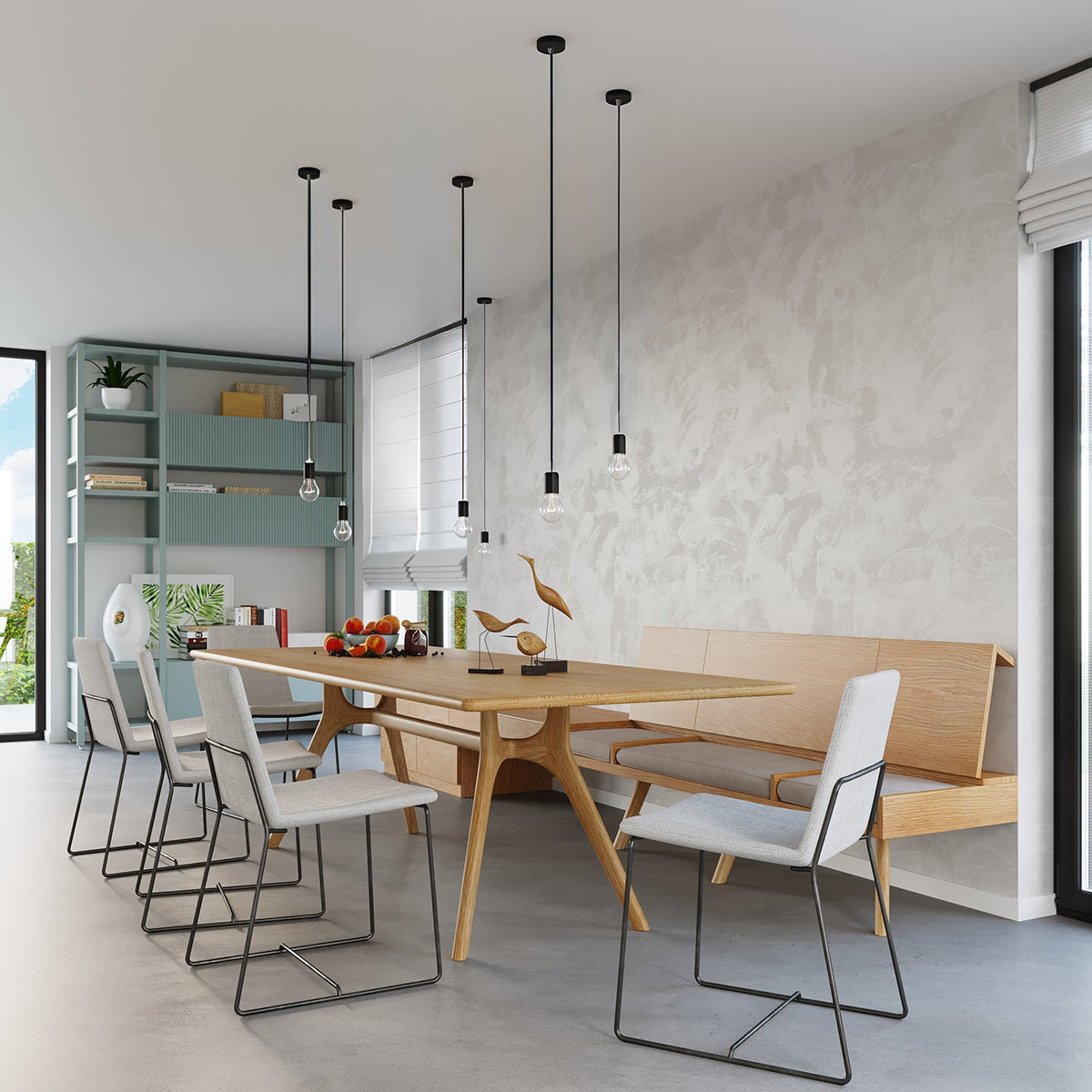 Pendelleuchte EDISON schwarz Sollux Lighting