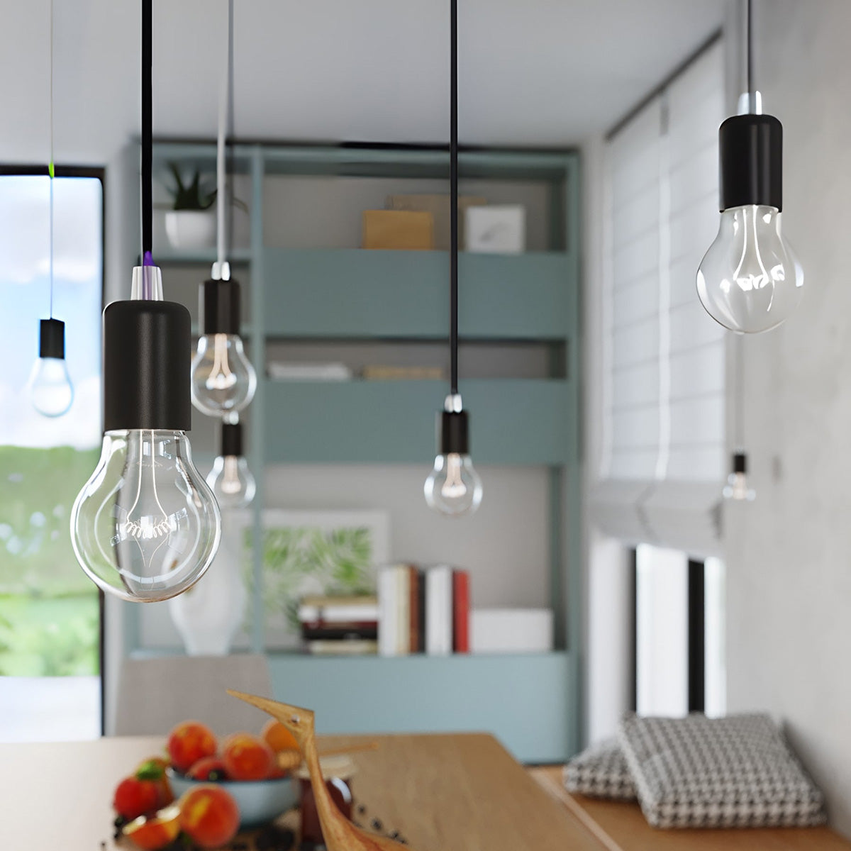 Pendelleuchte EDISON schwarz Sollux Lighting