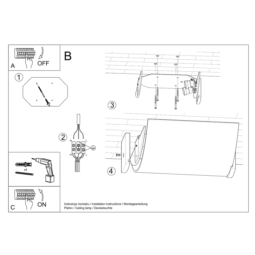 Deckenleuchte EMILIO Sollux Lighting