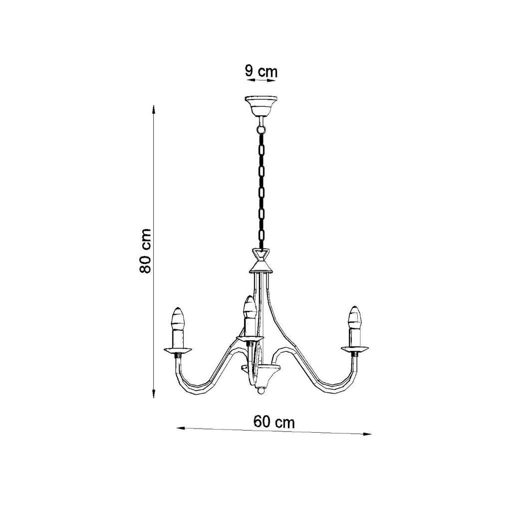 Pendelleuchte MINERWA 3 weiß Sollux Lighting