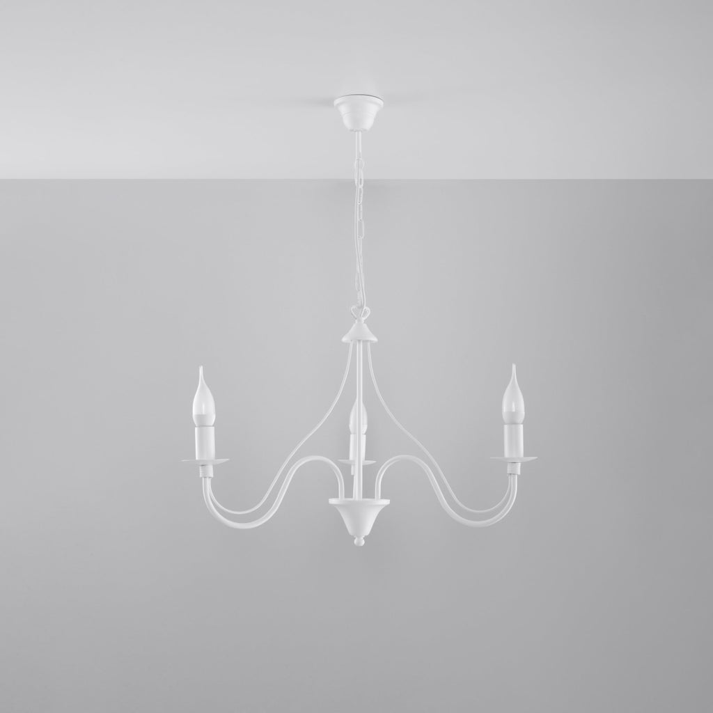 Pendelleuchte MINERWA 3 weiß Sollux Lighting