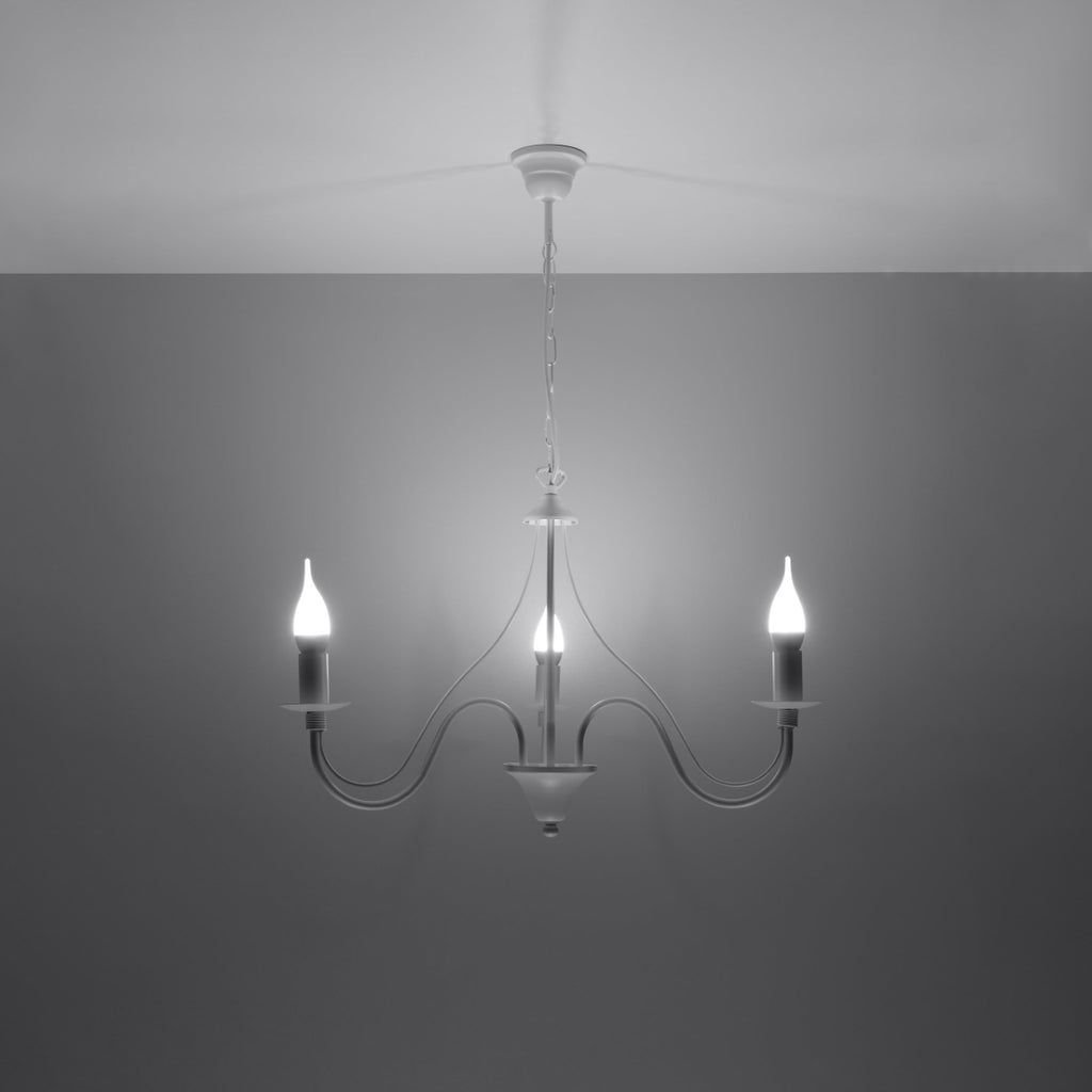 Pendelleuchte MINERWA 3 weiß Sollux Lighting
