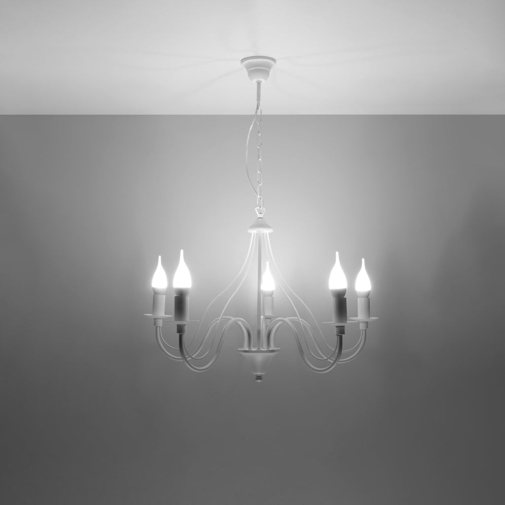 Pendelleuchte MINERWA 5 weiß Sollux Lighting