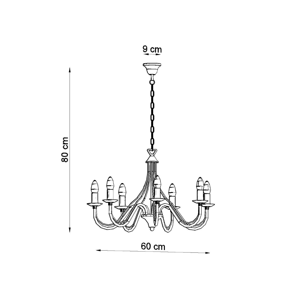 Pendelleuchte MINERWA 7 weiß Sollux Lighting
