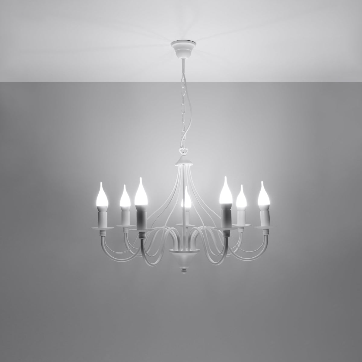 Pendelleuchte MINERWA 7 weiß Sollux Lighting