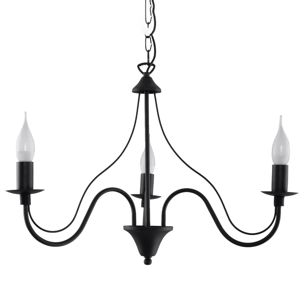 Pendelleuchte MINERWA 3 schwarz Sollux Lighting