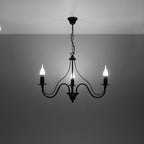 Pendelleuchte MINERWA 3 schwarz Sollux Lighting