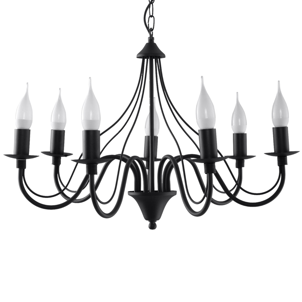 Pendelleuchte MINERWA 7 schwarz Sollux Lighting