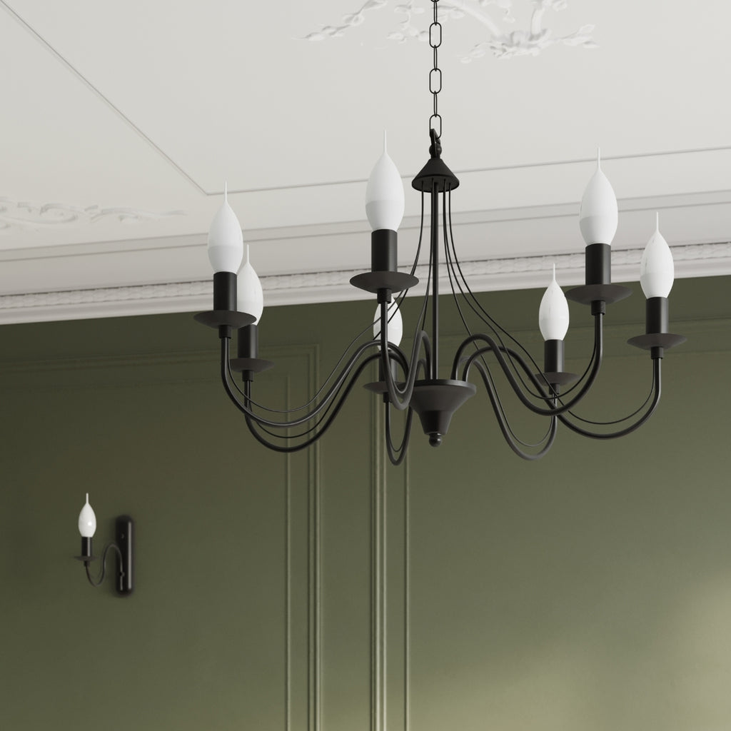 Pendelleuchte MINERWA 7 schwarz Sollux Lighting