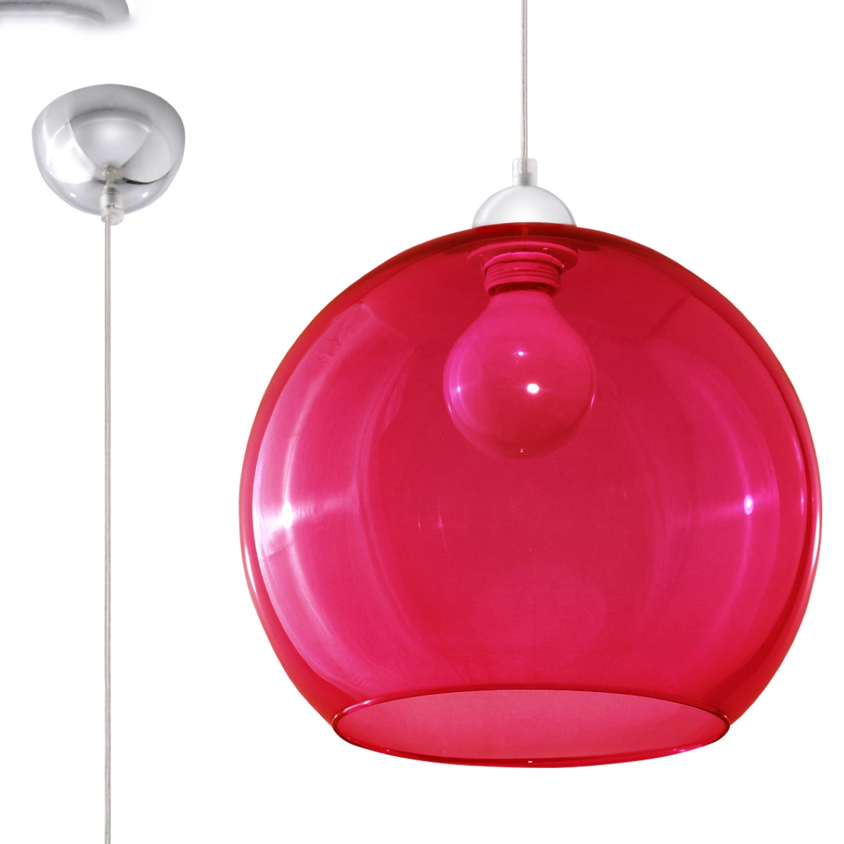 Pendelleuchte BALL rot Sollux Lighting