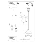 Pendelleuchte DAMASO Beton Sollux Lighting