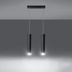 Pendelleuchte LAGOS 2 schwarz Sollux Lighting