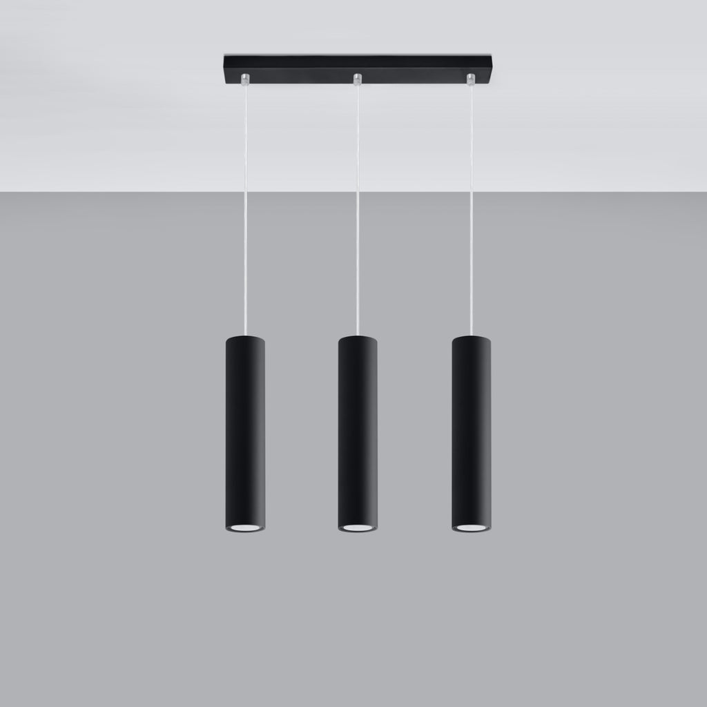 Pendelleuchte LAGOS 3L schwarz Sollux Lighting