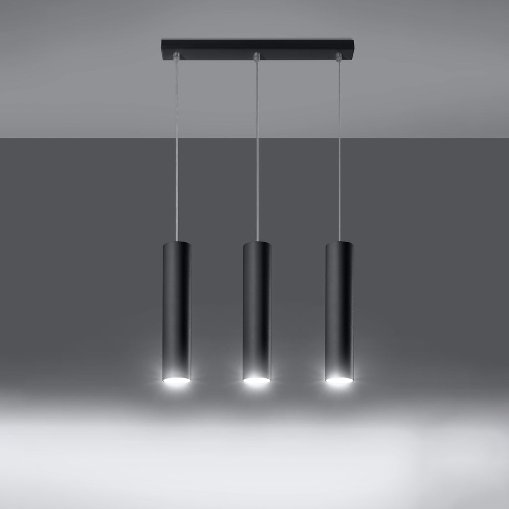 Pendelleuchte LAGOS 3L schwarz Sollux Lighting