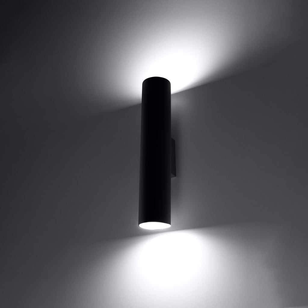 Wandleuchte LAGOS 2 schwarz Sollux Lighting