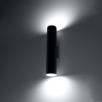 Wandleuchte LAGOS 2 schwarz Sollux Lighting