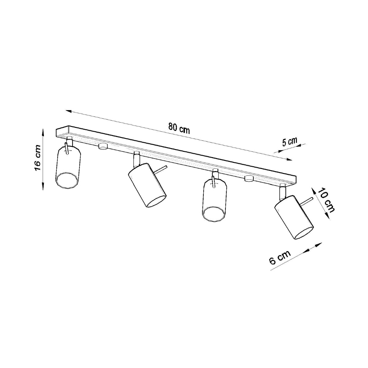 Deckenleuchte - Spot - Strahler RING 4L weiß Sollux Lighting