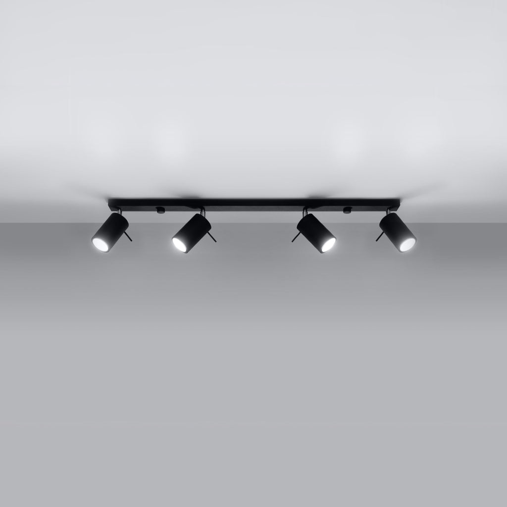 Deckenleuchte - Spot - Strahler RING 4L schwarz Sollux Lighting