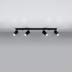 Deckenleuchte - Spot - Strahler RING 4L schwarz Sollux Lighting